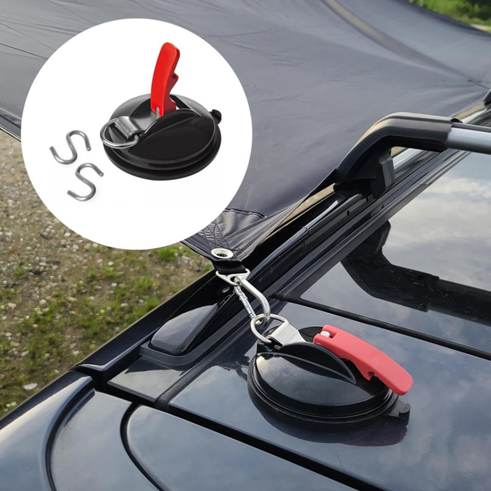 Suction Cups Anchor， Powerful Cup Heavy Duty with Securing Tie Down Luggage Tarps Tents， Camping Car Tensir