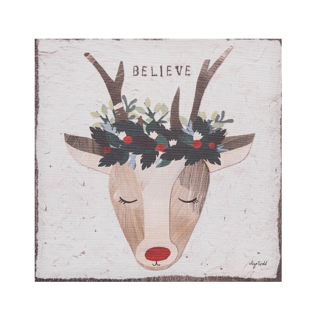 Gallerie Ii Believe Reindeer Wall Art 15 75 X 0 98 X 15 75 Inches