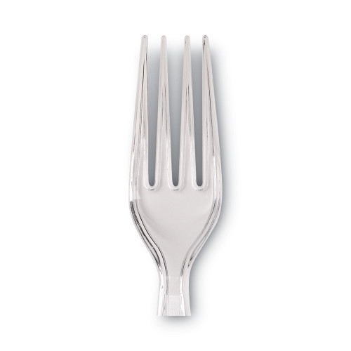 Dixie Plastic Cutlery， Forks， Heavyweight， Clear， 1，000/Carton (FH017)