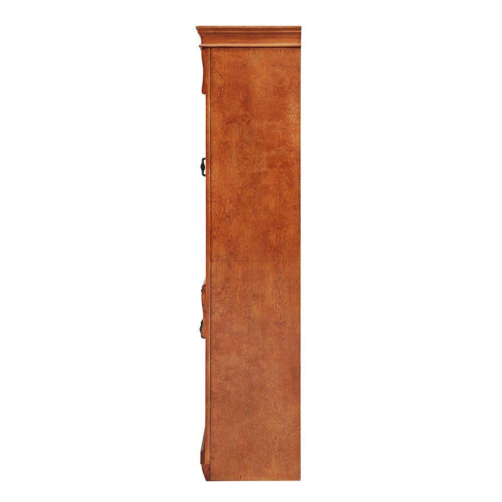 Home Decorators Collection Naples 24 in. W x 17 in. D x 74 in. H Bathroom Linen Cabinet in Warm Cinnamon NACL2474