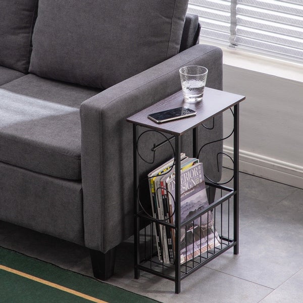 Multifunctional Bathroom Table Living Room Side Table with Magazine