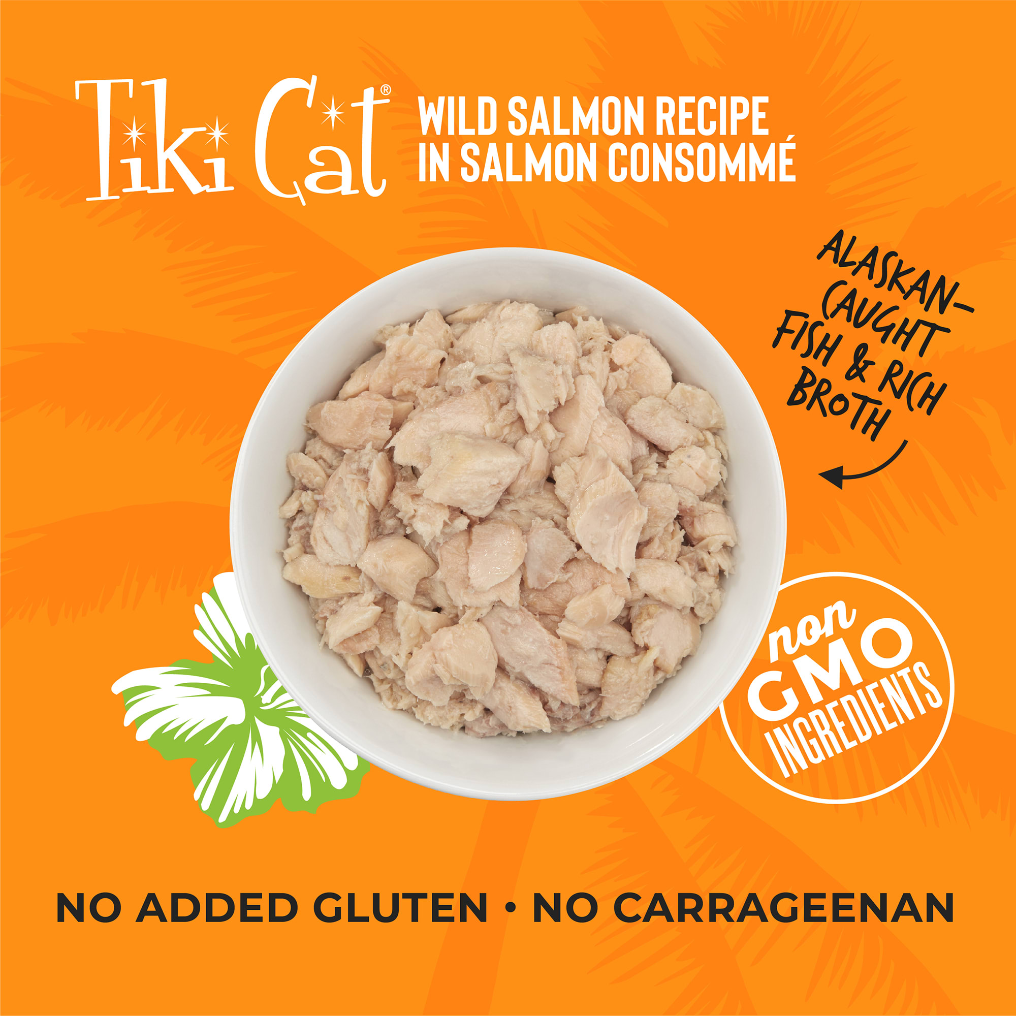 Tiki Cat Hanalei Luau Salmon Wet Cat Food， 6 oz.， Case of 8