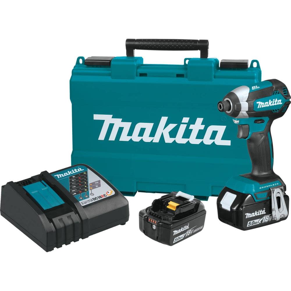 Makita 18V LXT Lithium-Ion Brushless Cordless Impact Driver Kit (5.0Ah) XDT13T from Makita