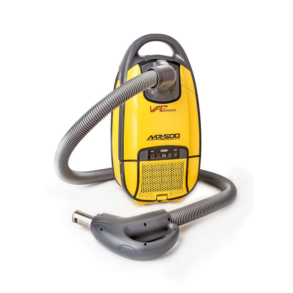 Vapamore Vento Bagged Corded HEPA Filter Multisurface Cleaning Canister Vacuum - Yellow MR-500