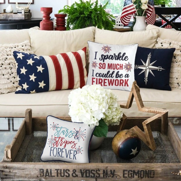 X 18 quot Spark So Much Light up Led July 4th Light up Throw Pillow