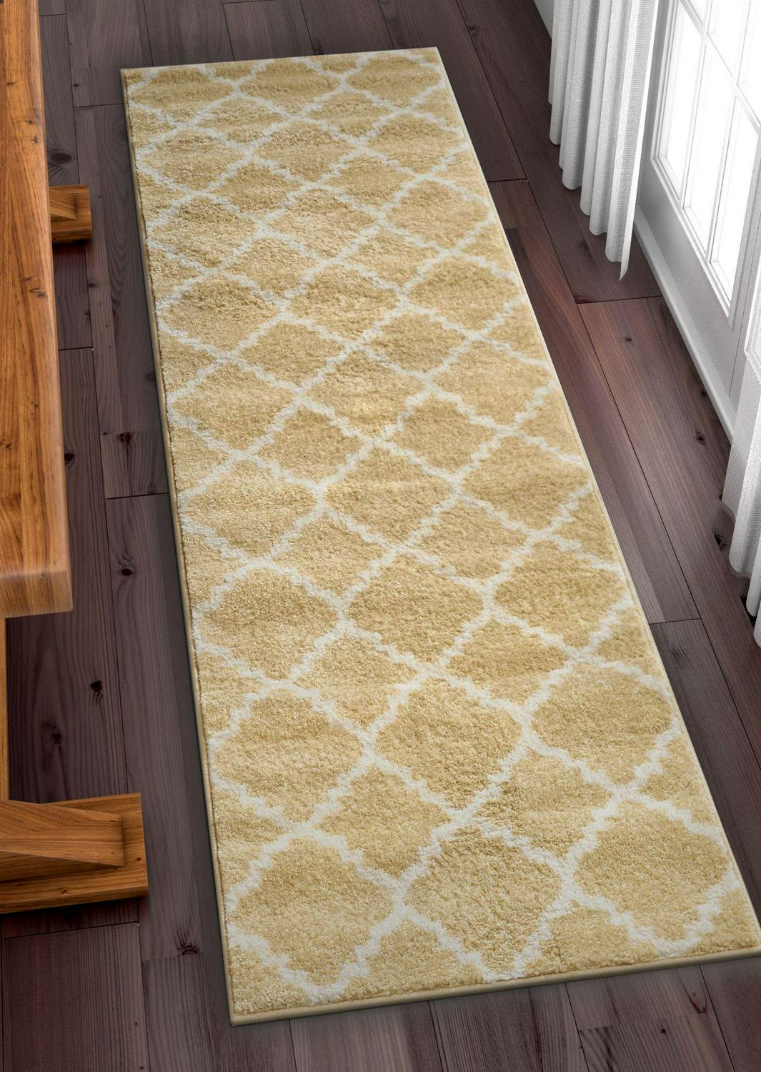 Well Woven Sydney LuLu8217S Trellis Geometric Gold 282173  x 782173  Runner Area Rug  Crowdfused