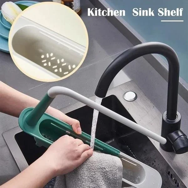 (🎅HOT SALE NOW-49% OFF)🔥🔥 Telescopic Sink Storage Rack & BUY 2 GET EXTRA 10% OFF