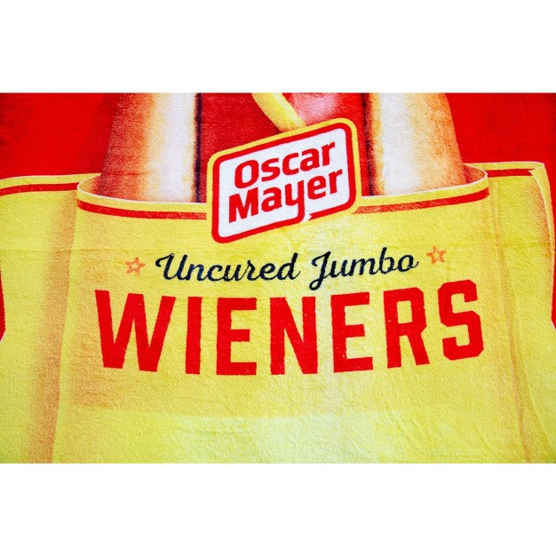 Toynk Oscar Mayer Jumbo Hot Dogs Fleece Throw Blanket 45 X 60 Inches