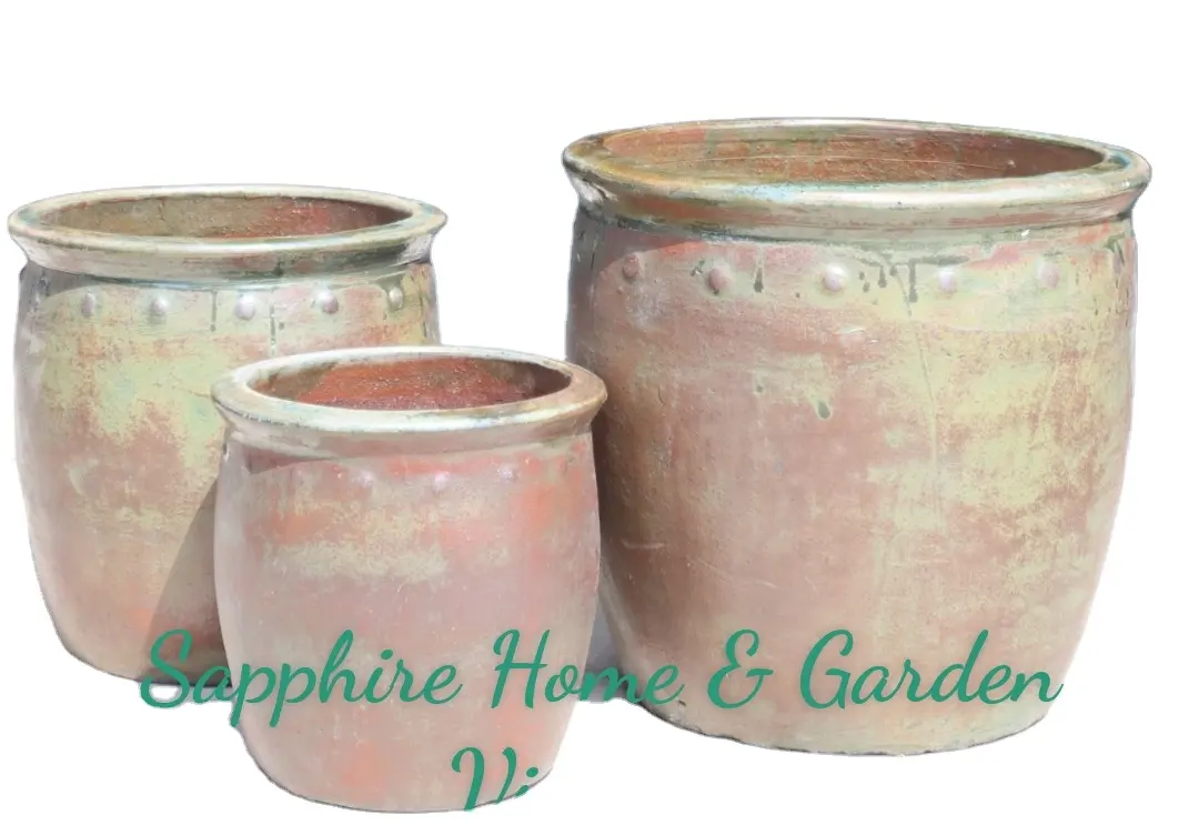 Customize Ceramic Pots for Plants Garden Outdoor Pottery Large Rustic Pots / Antique Pots / Flower Garden Pots garden supplies