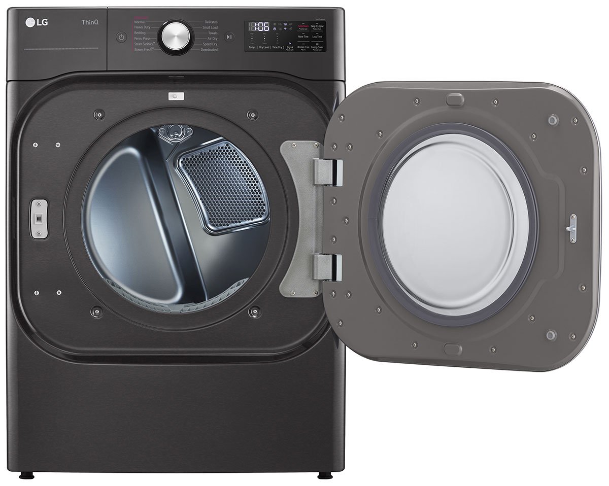 LG 9 Cu. Ft. Black Steel Front Load Electric Dryer With TurboSteam And Built-In Intelligence