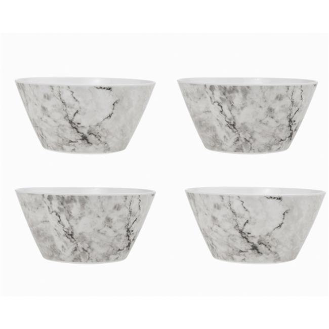 Godinger 12413 6 in. Melamine Marble Bowl - Set of 4