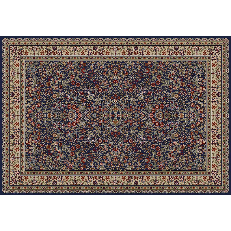 Merinos Sarouk Floral Framed Rug - 5'3'' x 7'7''