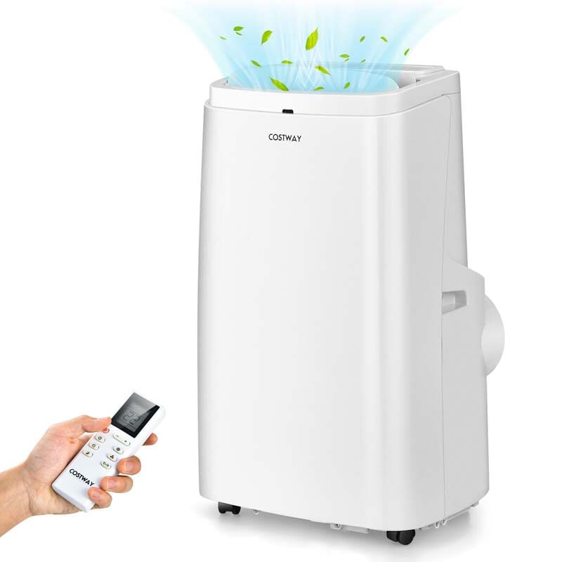 9000 BTU 3-in-1 Portable Air Conditioner Air Cooler Fan Dehumidifier with Remote Control, Auto Swing Function