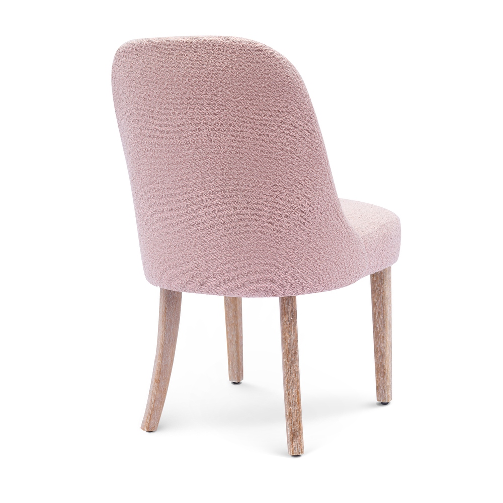 Boucle Polyester Upholstered Side Chair   Water/ Stain Resistant