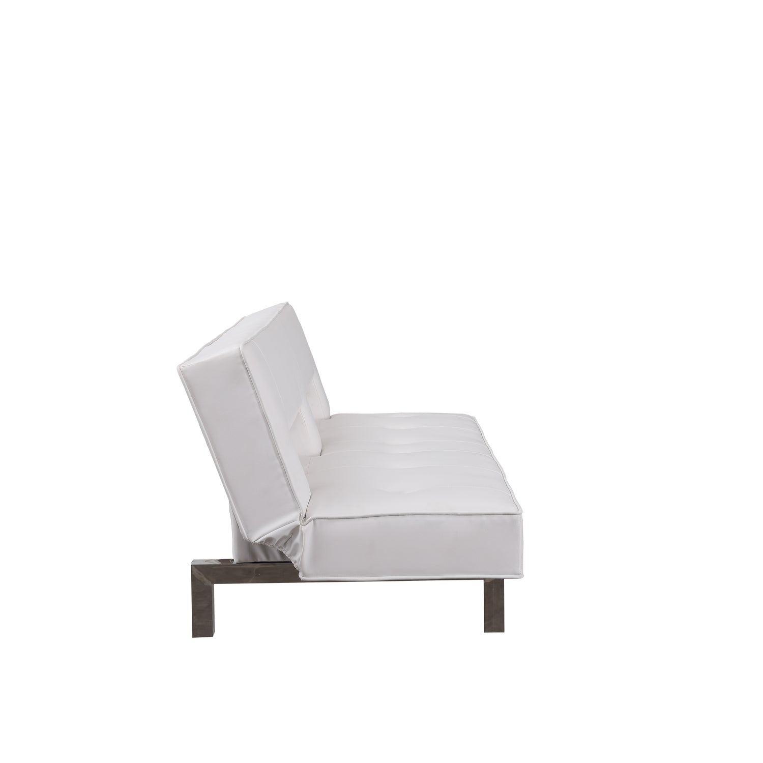 White Futon by Naomi Home-Material:Faux Leather,Size:Modern