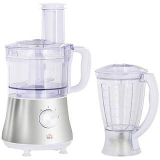 HOMCOM Adjustable Speed 5-Cup Food Processor with Processor Bowl 1.5L Blender Jug 3 Blades 800-140V80