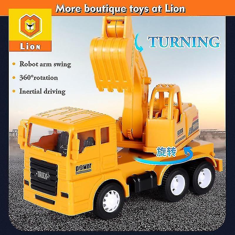 [3 In 1 Set] City Builders Friction Truck   Large Crane Engineering Vehicle Toy Child