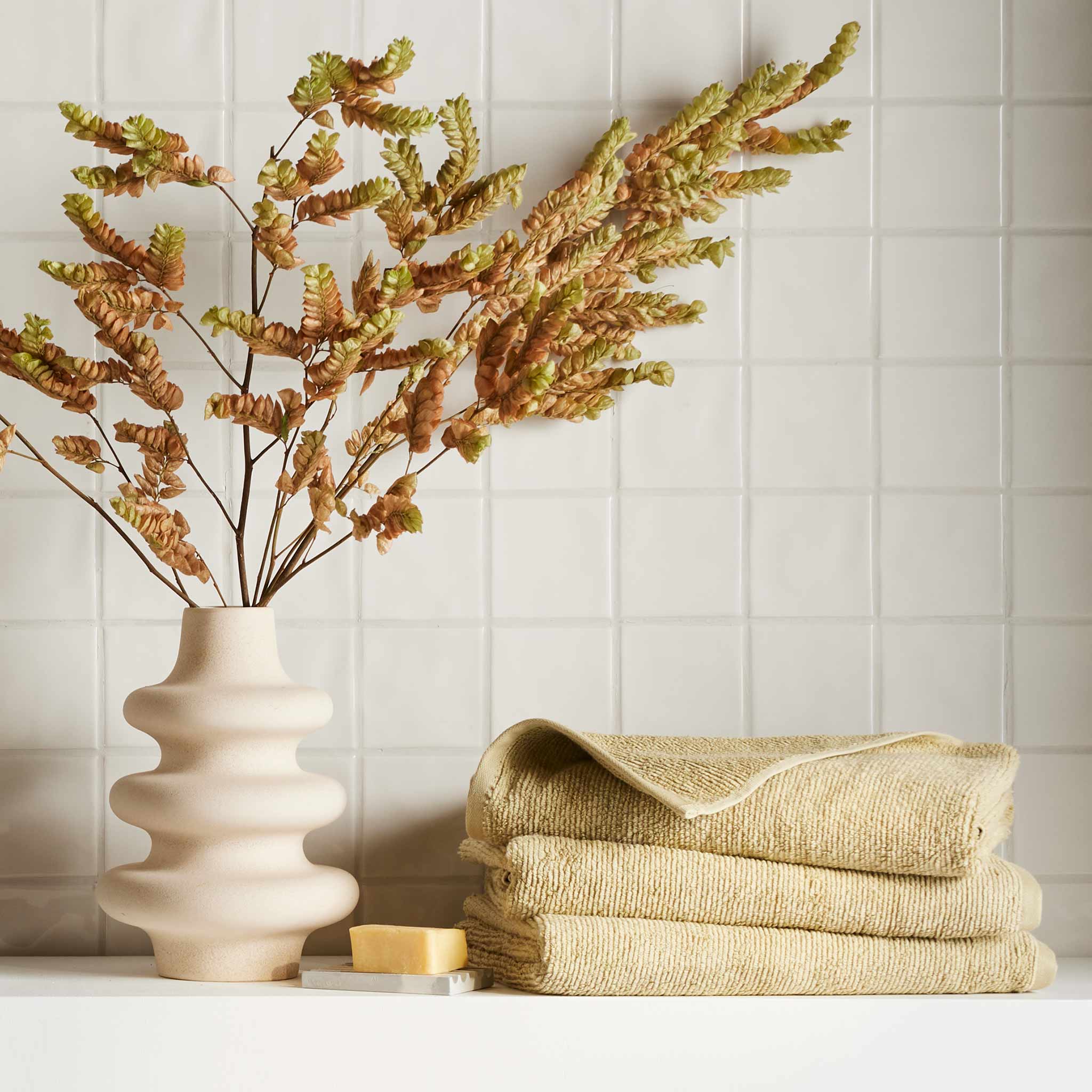 Organic Ribbed Bath Sheet Bundle