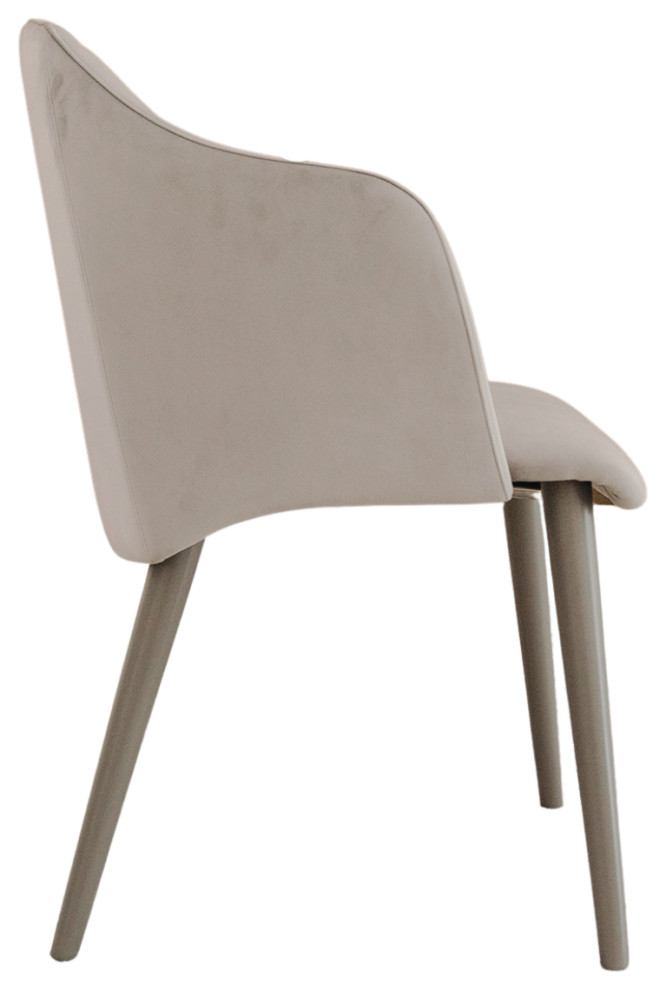 Monroe Dining Chair Light Gray   Midcentury   Dining Chairs   by Casabianca Home  Houzz