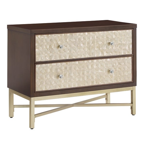 Corrianna Accent End Table with 2 Shell Front Drawers by iNSPIRE Q Bold