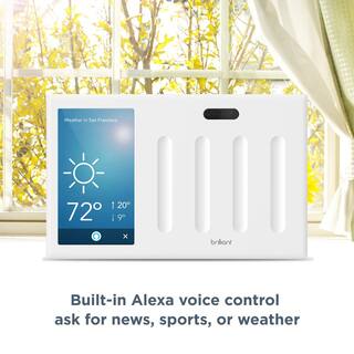 Brilliant Smart Home Control 4-Switch Panel - Alexa Google Assistant Apple Homekit Ring Sonos and More BHA120US-WH4