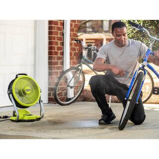 RYOBI ONE+ 18V Cordless Hybrid WHISPER SERIES 12 in. Misting Air Cannon Fan (Tool Only) PCL850B