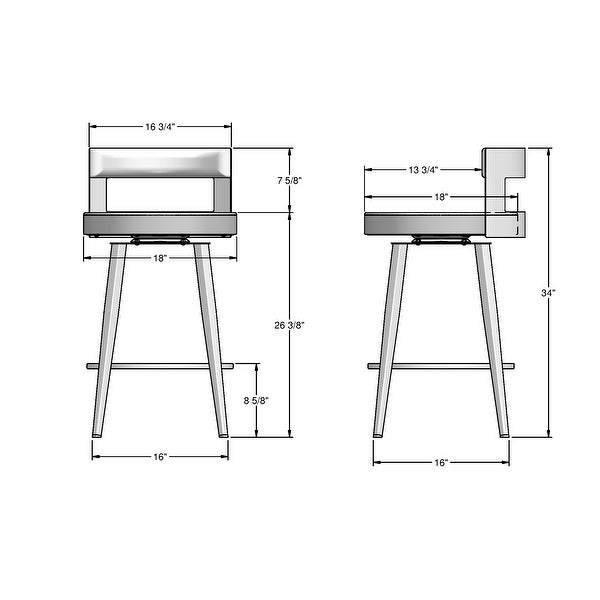 Amisco Paramont Swivel Counter and Bar Stool - N/A