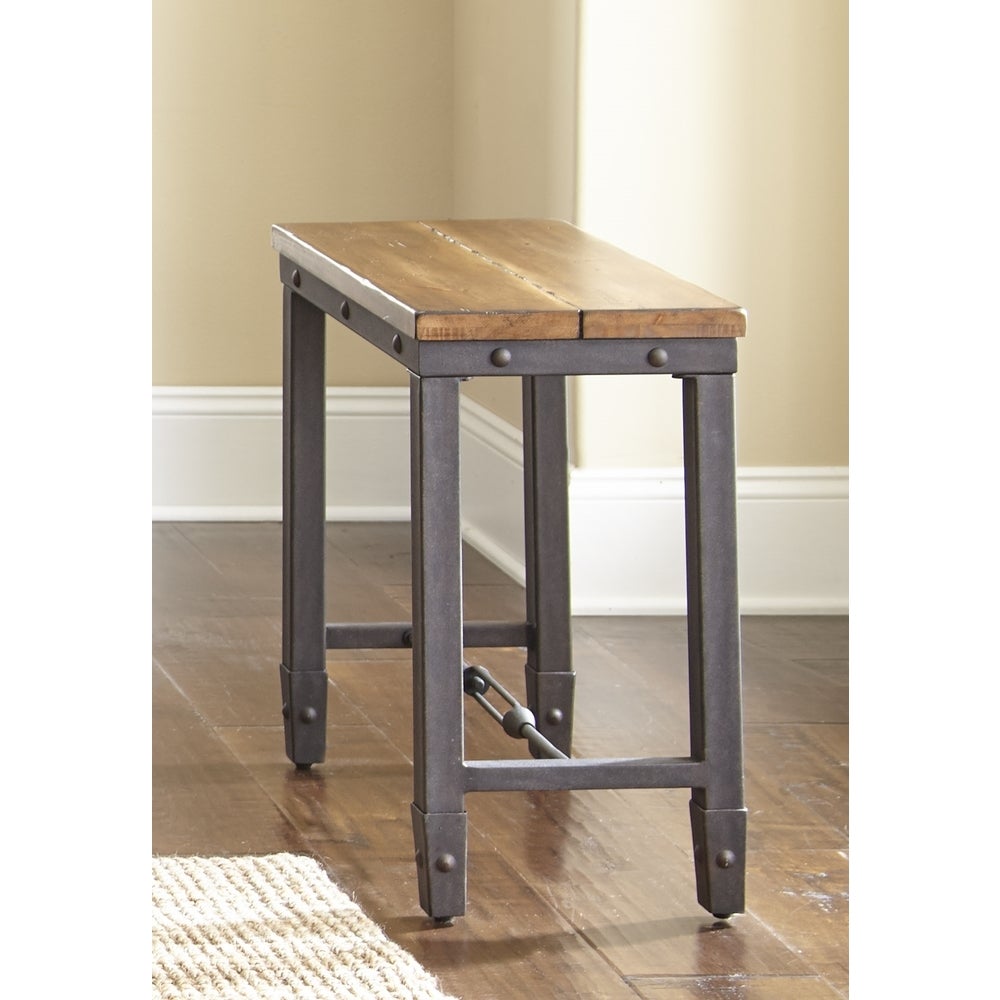 Carbon Loft Gatling Natural Industrial Chairside Table