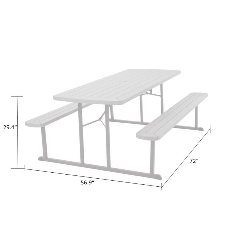 PICNIC TABLE BRN STL/WD