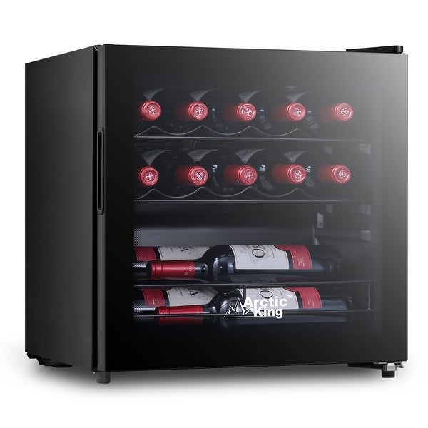 14-Bottle Wine Cooler， Full Glass Door