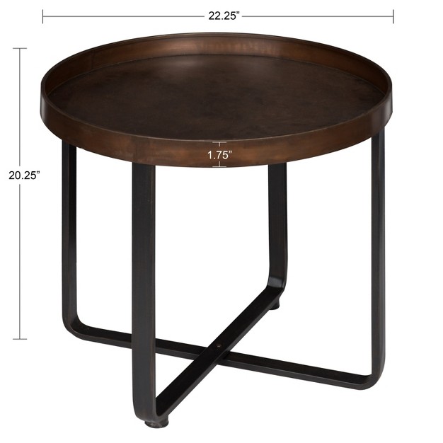 Kate And Laurel Zabel Round Metal End Table