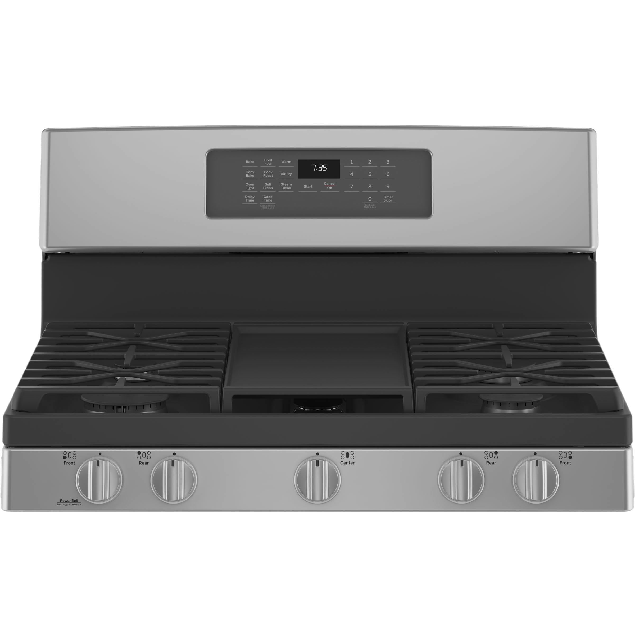 GE 30-inch Freestanding Gas Range with Convection Technology JCGB735SPSS