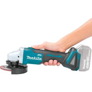 Makita 18V LXT Lithium-Ion Brushless Cordless 4-12  5 in. Cut-OffAngle Grinder with Electric Brake (Tool Only) XAG09Z