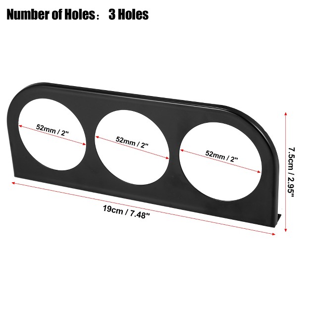 Unique Bargains Triple 3 hole Dashboard Gauge Holder Car Meter Panel Mount Bracket 1 Pc