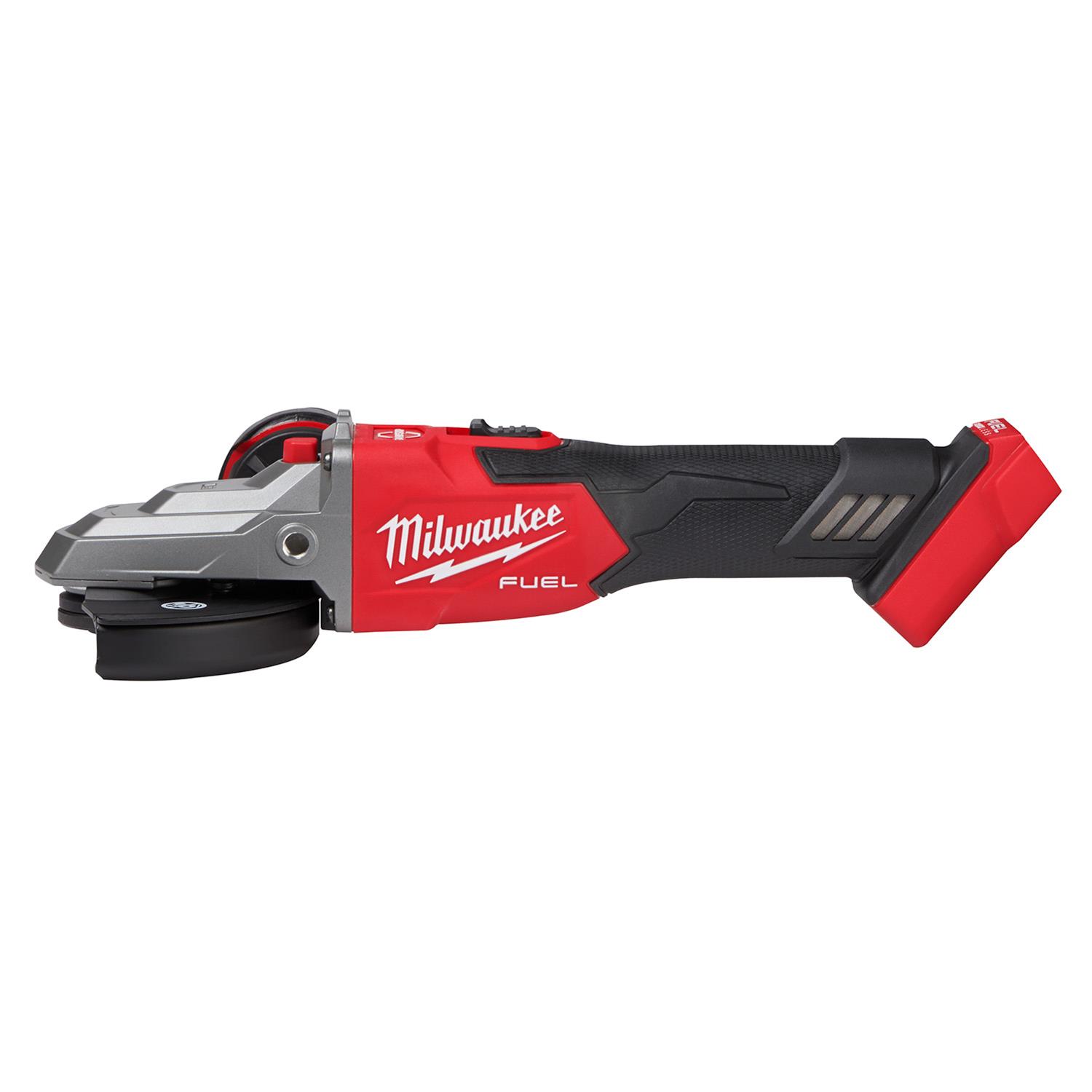 Milwaukee Tool 2887-20 Milwaukee M18 FUEL 5 in. Flathead Braking Angle Grinders with Slide Switch Lock-On