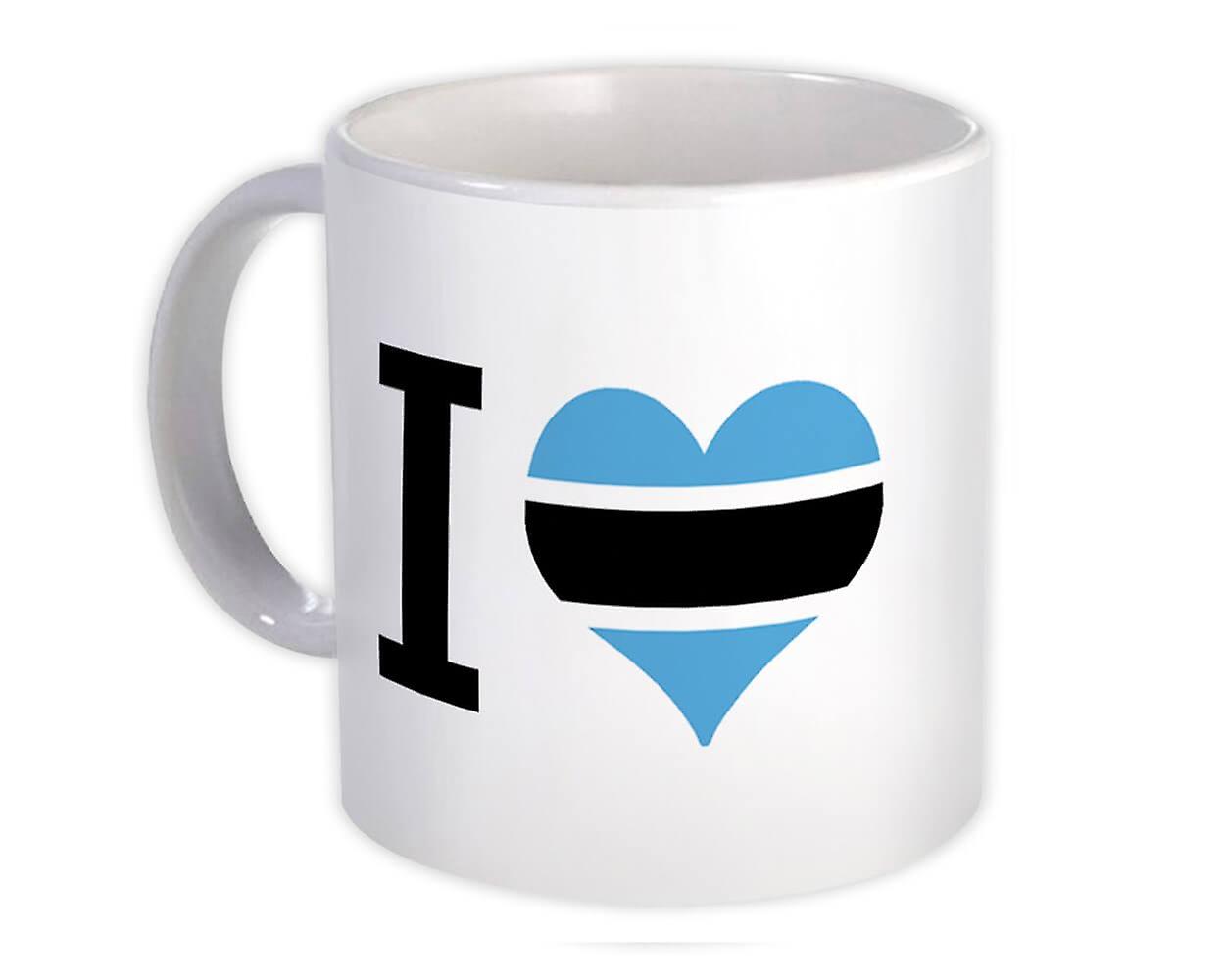 Gift Mug: I Love Botswana Flag