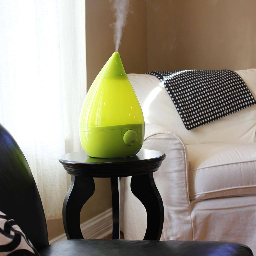 Crane 1 Gal. Drop Ultrasonic Cool Mist Humidifier for Medium to Large Rooms up to 500 sq. ft. - Green EE-5301G