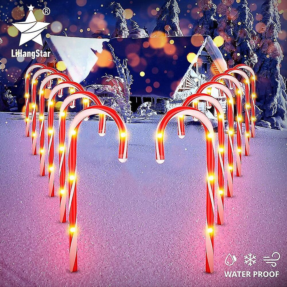 Solar Christmas Candy Cane Light Outdoor Waterproof Christmas Day Light Led Home Garden Passage Courtyard Lawn Decoration Light