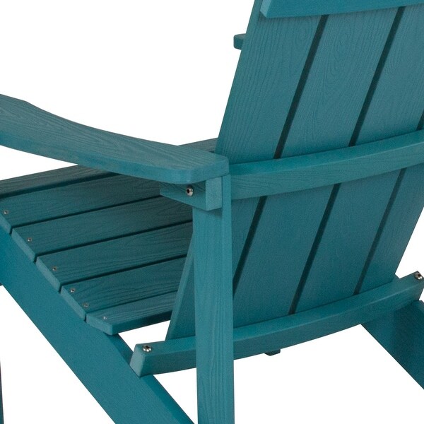 Allweather Poly Resin Wood Outdoor Adirondack Chair (Set of 4)