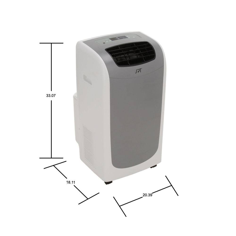 SPT 13000 BTU Portable Air Conditioner Dual-Hose System in Grey with Dehumidifier WA-1350DE