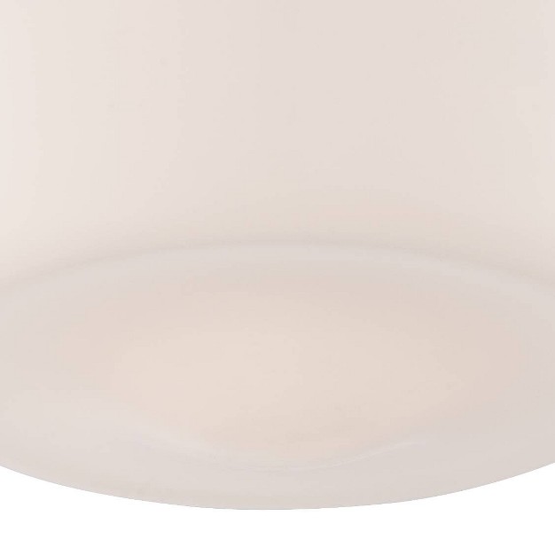 Wide Brushed Nickel Opal White Glass Shade For Bedroom Kitchen Living Room