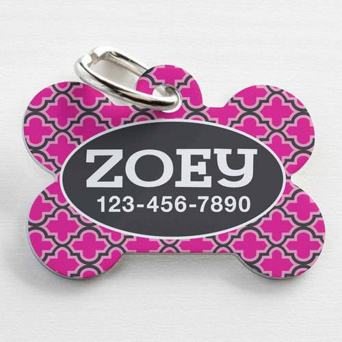 Personalized Pet Tag， Pink