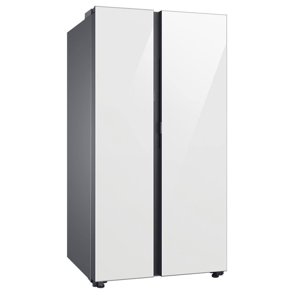  Bespoke 36 in. W 28.0 cu. ft. Side by Side Refrigerator in White with Beverage Center Standard Depth RS28CB760012