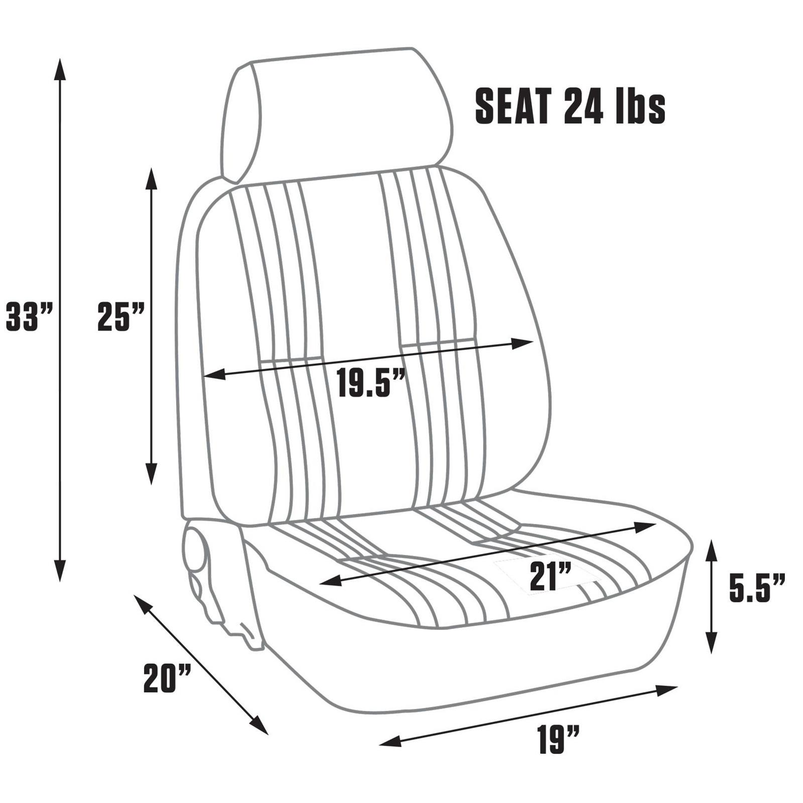 Procar 80-1300-53R Pro-90 Seat， Passenger， Vinyl