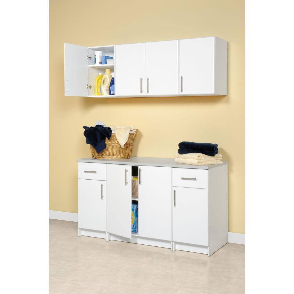 Prepac Elite 32 in. Wood Laminate Cabinet in White WEW-3224