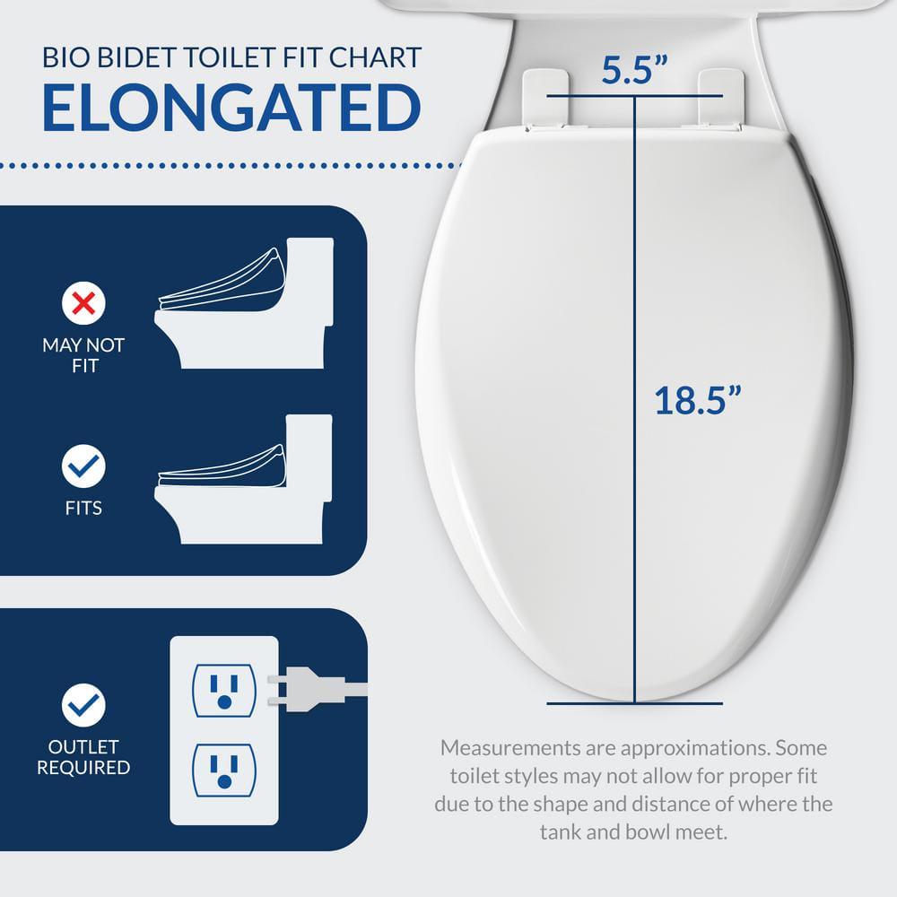 BIO BIDET USPA A7 Electric Bidet Seat for Elongated Toilets in White