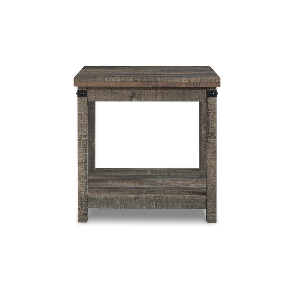 Ashley Furniture Hollum Brown Square End Table - 24