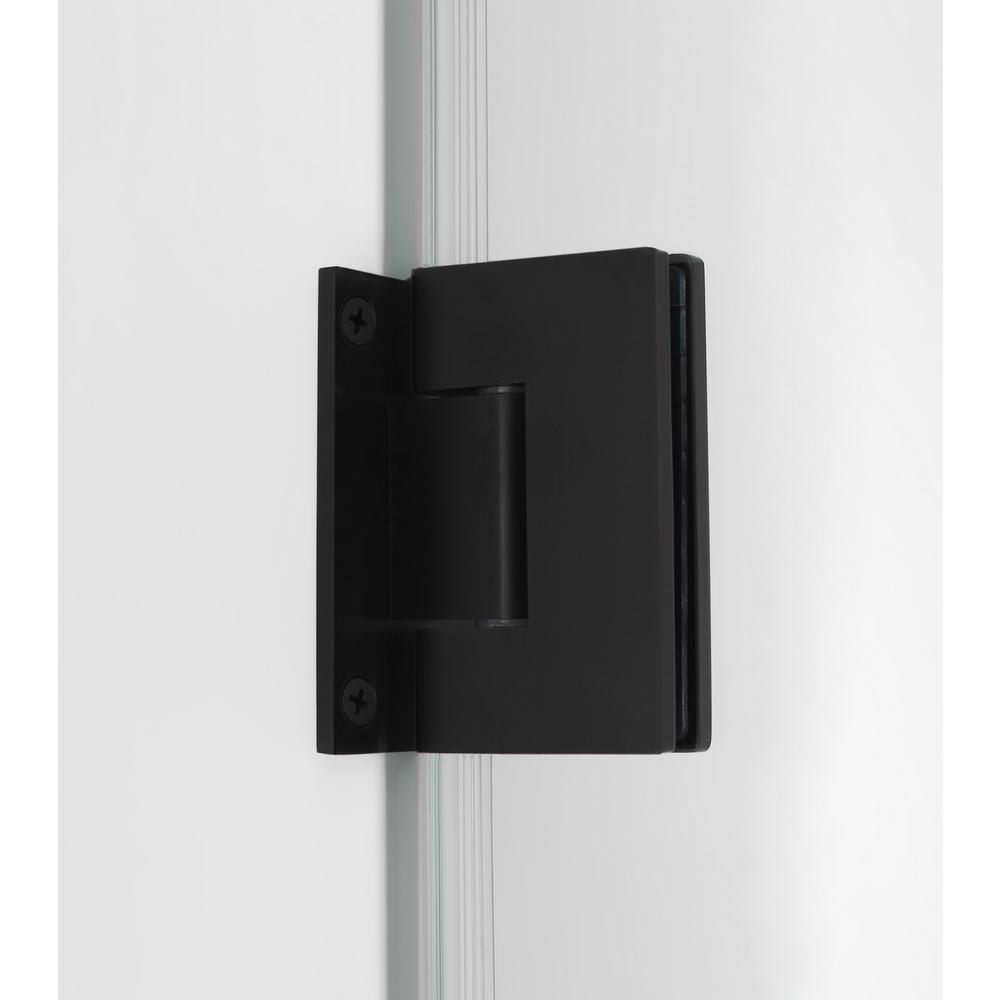 Aston Belmore 59.25 in. to 60.25 in. x 60 in. Frameless Hinged Tub Door in Matte Black TDR965EZ-MB-60-10