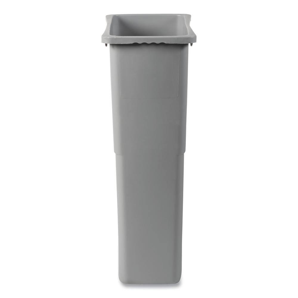 Boardwalk Slim Waste Container 23 Gal. Gray Plastic BWK23GLSJGRA