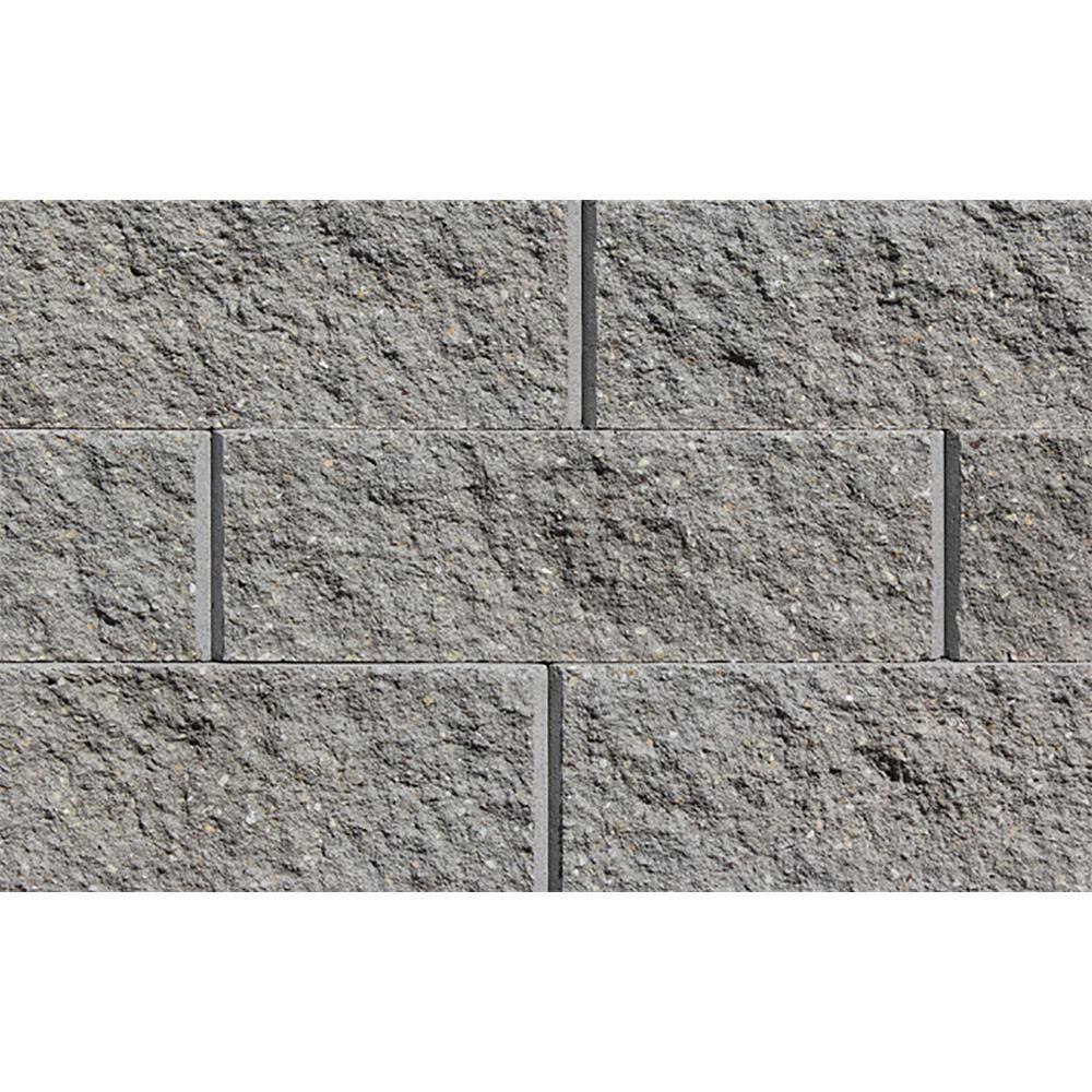 ROCKWOOD RETAINING WALLS Mini 3 in. H x 8 in. W x 9 in D Gray Concrete Wall Cap (104 Pieces69 Linear ft. Pallet) 0546104